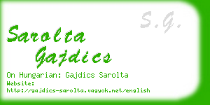 sarolta gajdics business card